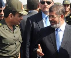 مرسي يتحدث للسيسي (ارشيفية)