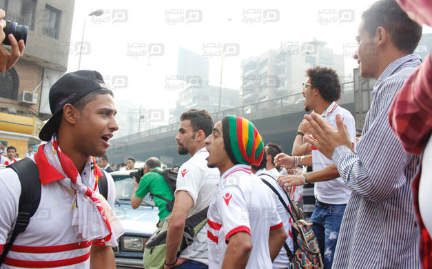 تجمع جماهير الزمالك فى ميدان لبنان 