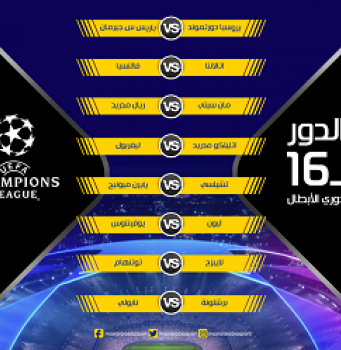 قرعة دور الـ16 لدوري أبطال أوروبا