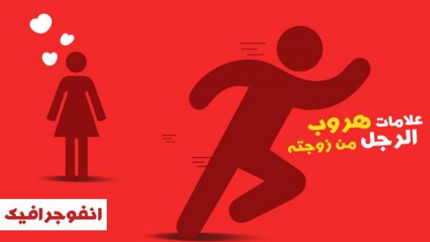 انفوجراف| علامات هروب الرجل من زوجته