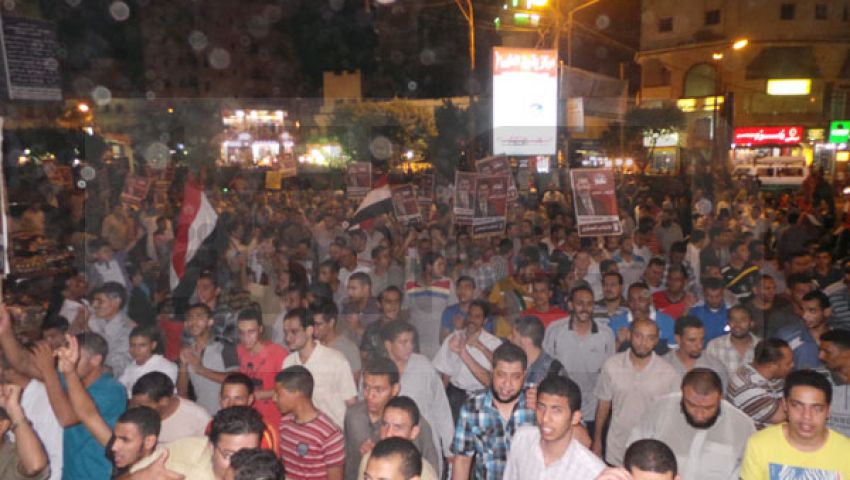 مسيرات حاشدة بالفيوم رفضًا لخطاب السيسي