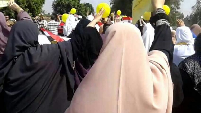 في الدقهلية.. تظاهرة بالبلالين وأعلام مصر في أسبوع العدالة