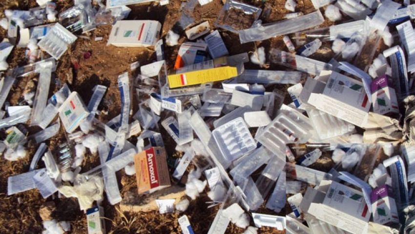 7 أطنان نفايات خطرة بعيادات بني سويف