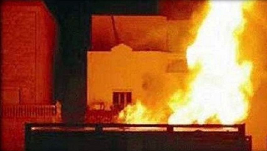 إضرام النار في مقر لحزب الحرية والعدالة ببورسعيد