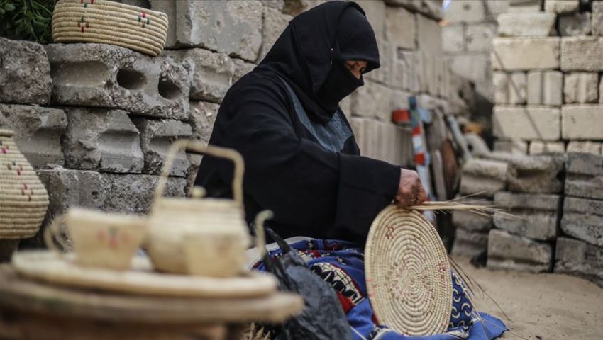 فيديو| أطباق «الخوص»..  تراث فلسطيني «يجلب» الرزق