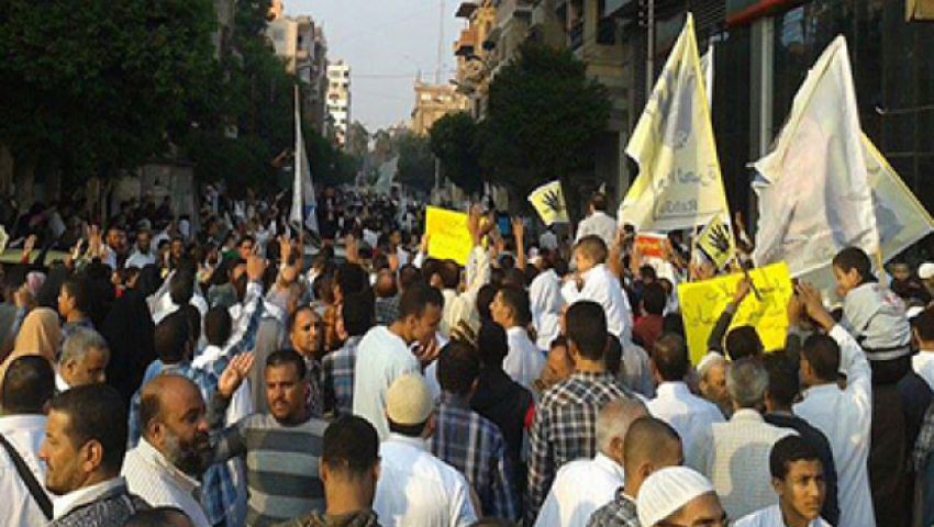 فيديو.. مسيرة حاشدة بالمنيا لإحياء فض رابعة