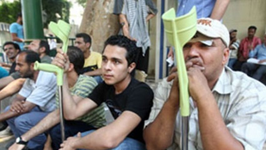 مصابو الثورة من أمام الوزراء:  واحد اتنين حق المصاب فين