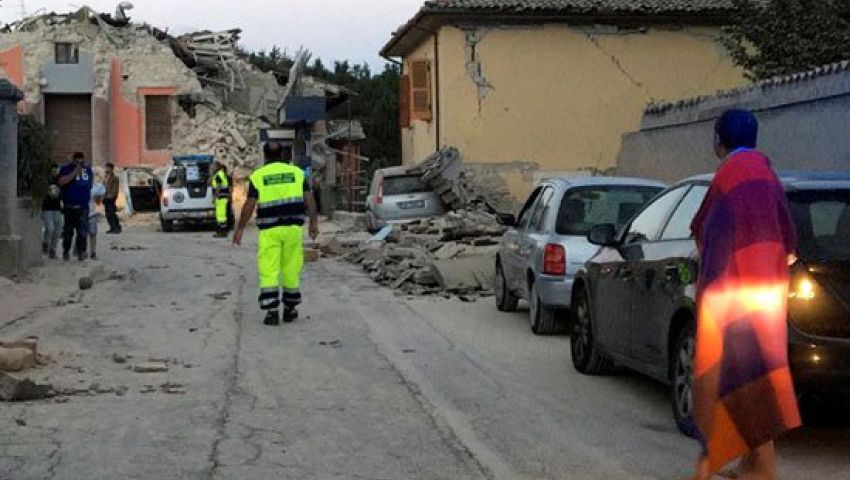 زلزال بقوة 7.1 درجة يضرب وسط إيطاليا