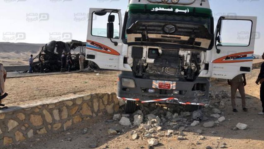 بالصور.. ارتفاع قتلى أوتوبيس بني سويف إلى 9