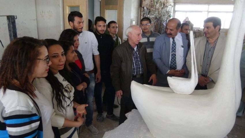 بالصور| انطلاق ملتقى النحت الأول بـ «فنون المنيا»