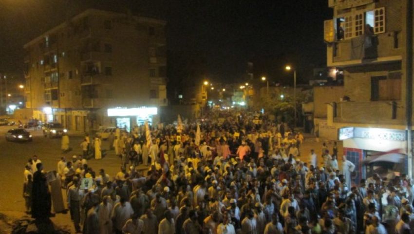 مسيرة تجوب شوارع أسوان للمطالبة بالقصاص للشهداء