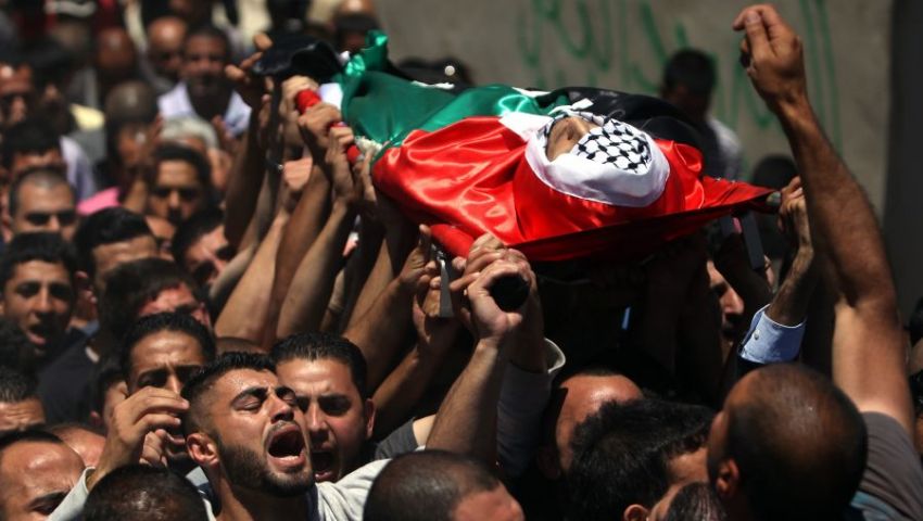 تشييع جثمان فلسطيني قتله الاحتلال قرب رام الله