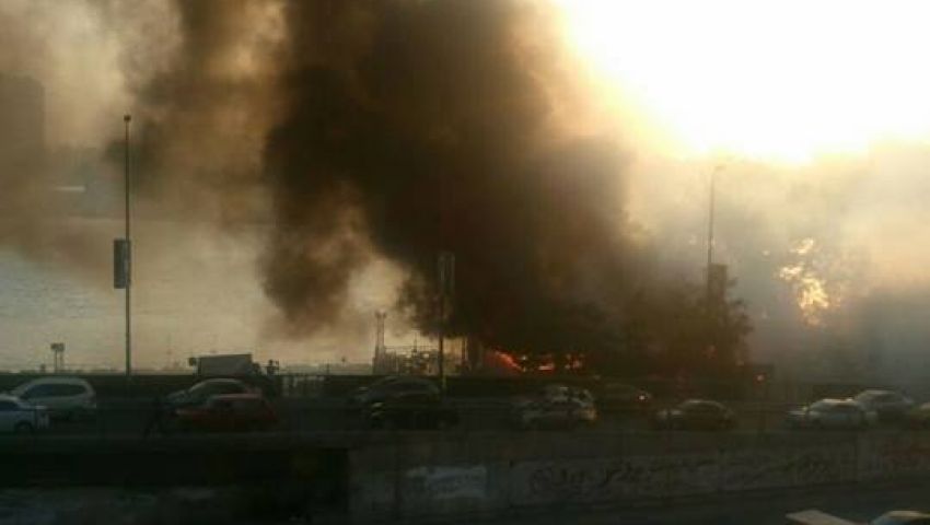 بالصور|  السيطرة على حريق نادي المحامين بالمعادي