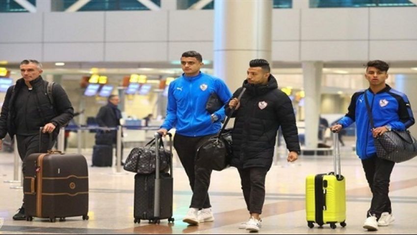 فيديو | بعثة الزمالك تصل الإمارات استعداداً للسوبر المصري
