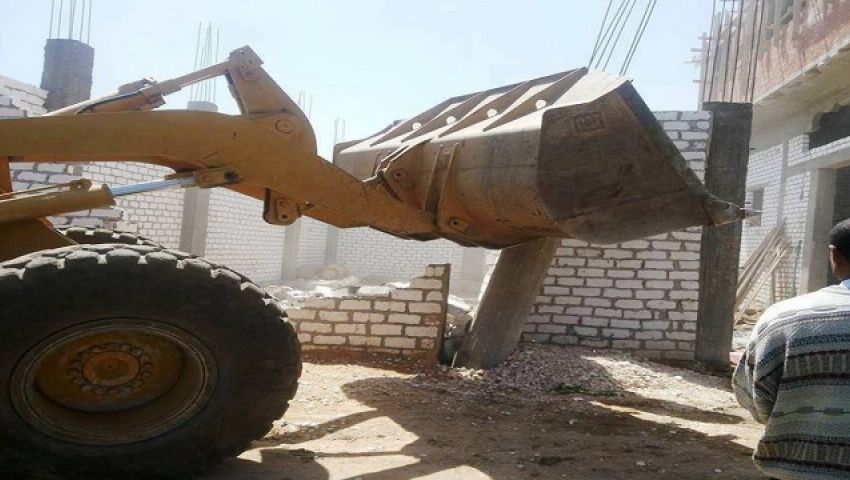 إزالة مبانٍ مخالفة في «المساكن الجديدة» بالقليوبية