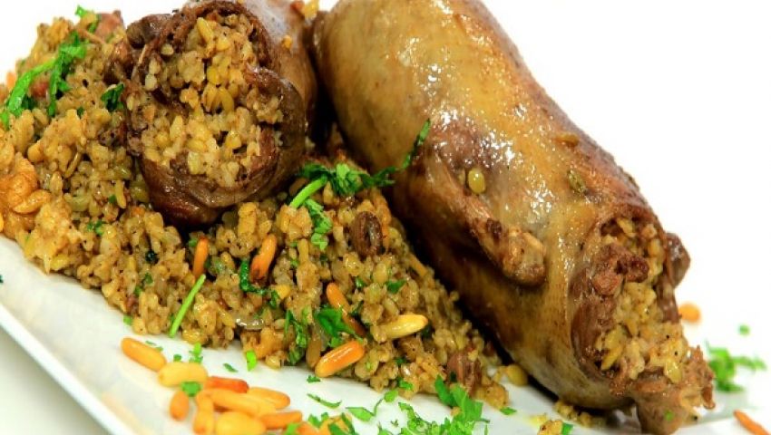 طريقة عمل الحمام المحشي بالفريك