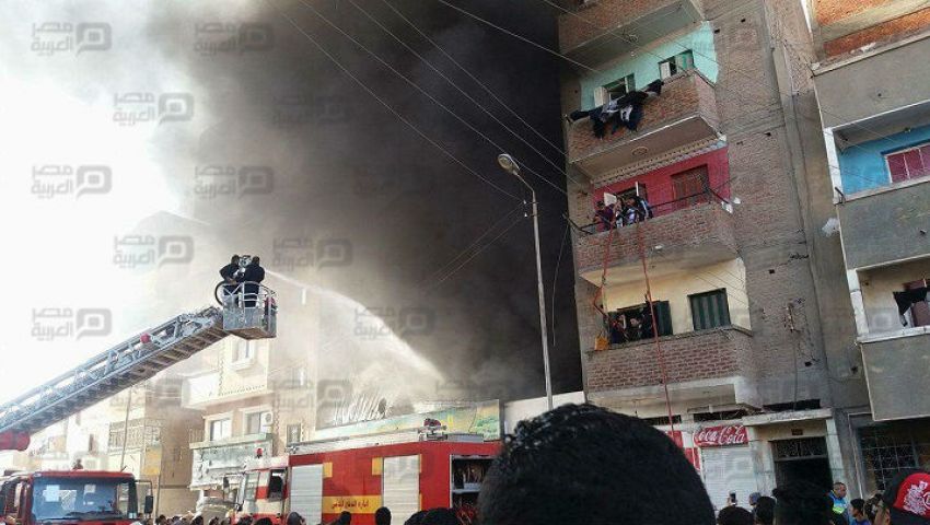 32 مصابًا بينهم 5 رجال إطفاء في حريق بالإسماعيلية