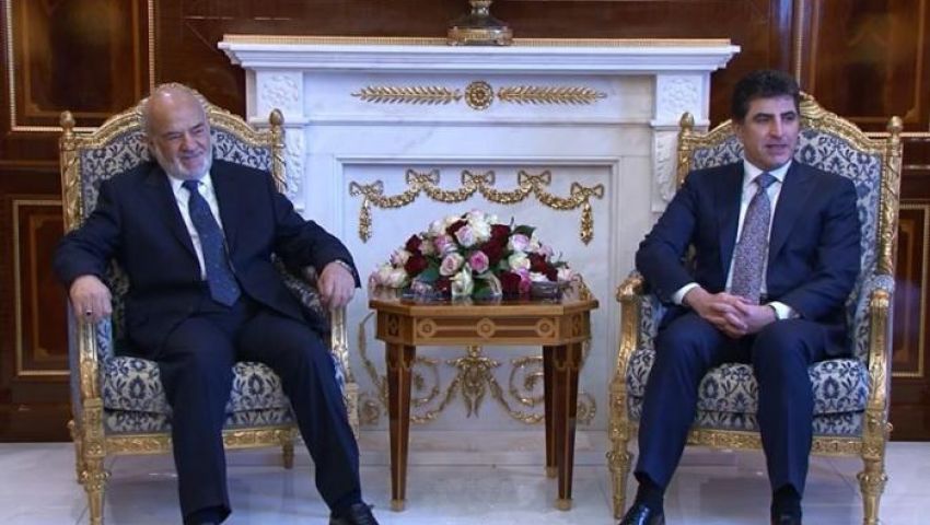 الجعفري وبارزاني يبحثان حل الخلافات بين بغداد وأربيل