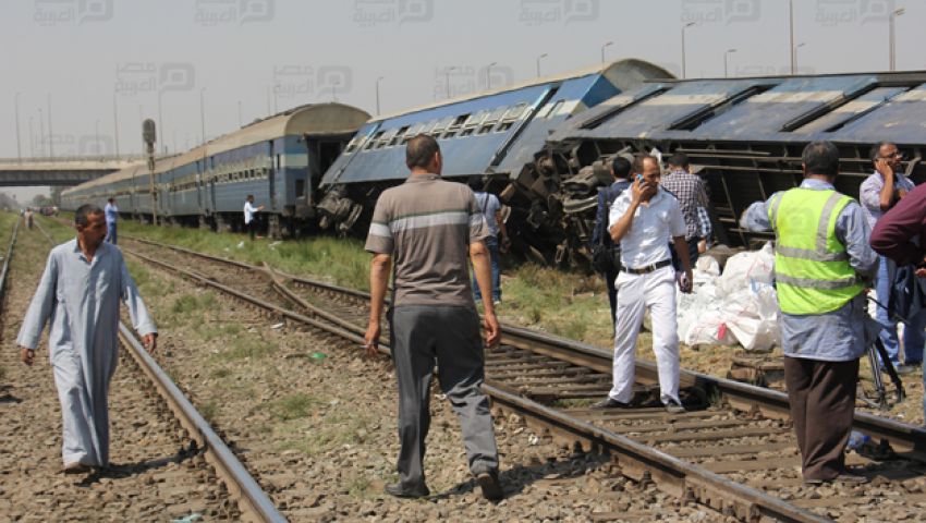 بالتفاصيل.. تصادم قطارين في الإسماعيلية