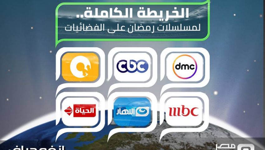 انفوجراف| الخريطة الكاملة بالمواعيد.. لمسلسلات رمضان على الفضائيات
