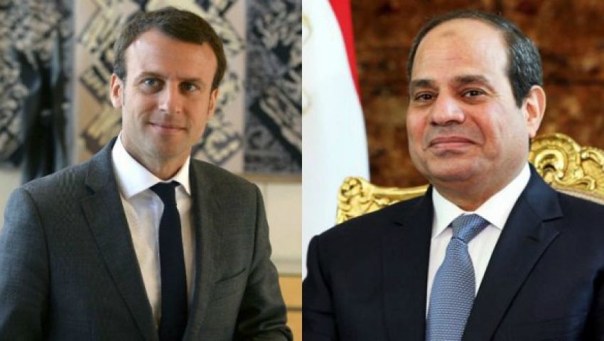 السيسي وماكرون يبحثان الطائرة المنكوبة وأزمة ليبيا