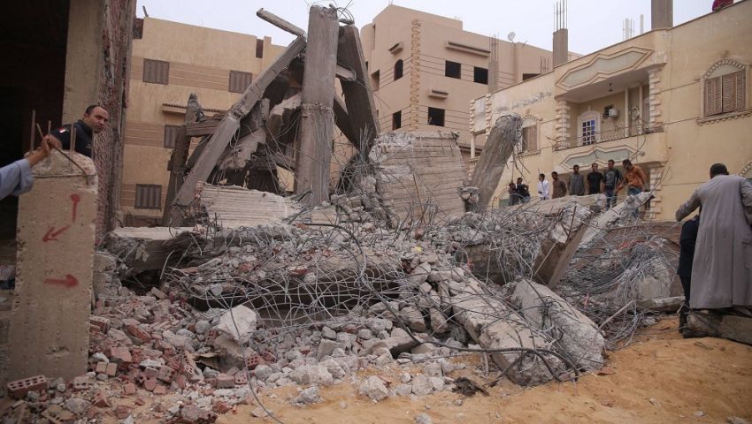 الإسكان: انهيار عقار في ابني بيتك أكتوبر بسبب التنقيب عن الآثار