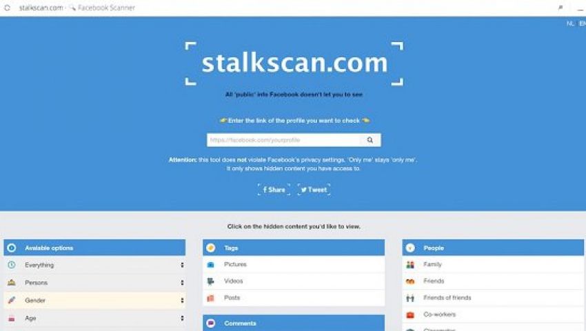 Stalkscan.. أداة جديدة لاختراق الـFacebook
