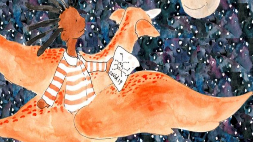 كائن خرافي يساعد الأطفال على مواجهة كورونا