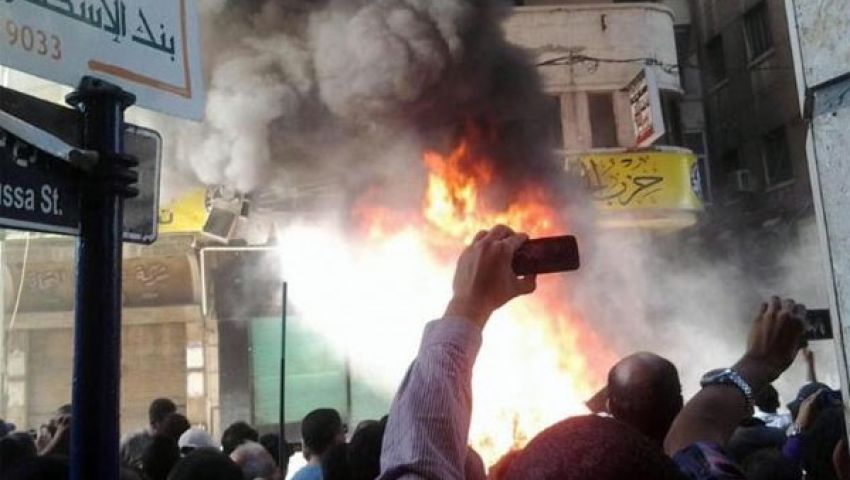 بالمولوتوف..حرق مقر الحرية والعدالة بقليوب