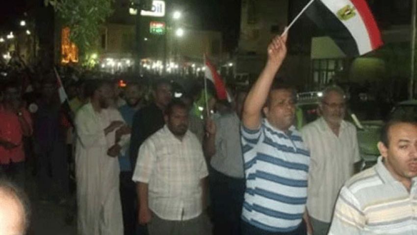 مسيرات مؤيدة للرئيس بالسنبلاوين