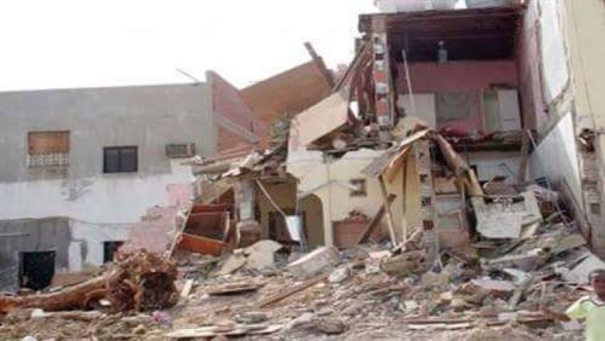 انهيار منزل من 3 طوابق دون إصابات بنجع حمادي 
