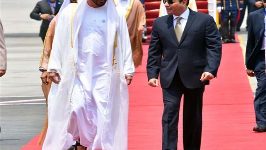 ولي عهد أبوظبي يصل القاهرة للقاء السيسي