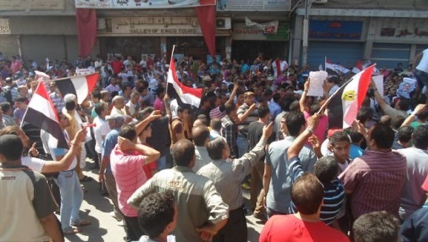 إطلاق نار على مسيرة لرافضي الانقلاب بالمحلة