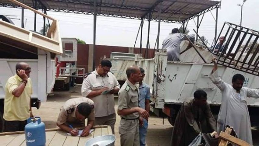 بالصور| حملة لرفع الإشغالات بشوارع سوهاج