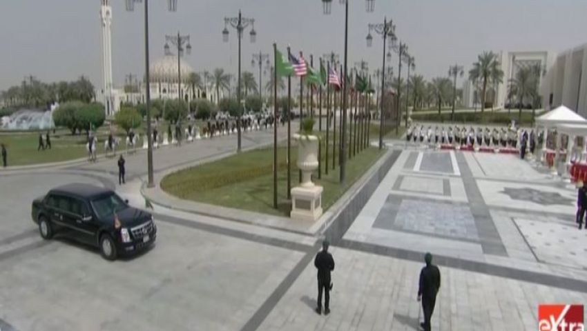 شاهد.. مراسم استقبال ترامب بالرياض