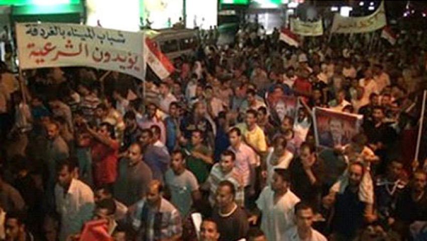 مسيرة حاشدة للإسلاميين بالغردقة