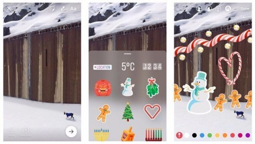 Instagram تضيف ملصقات عيد الميلاد إلى القصص
