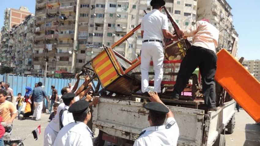 حملة لرفع الإشغالات بحي الهرم في الجيزة