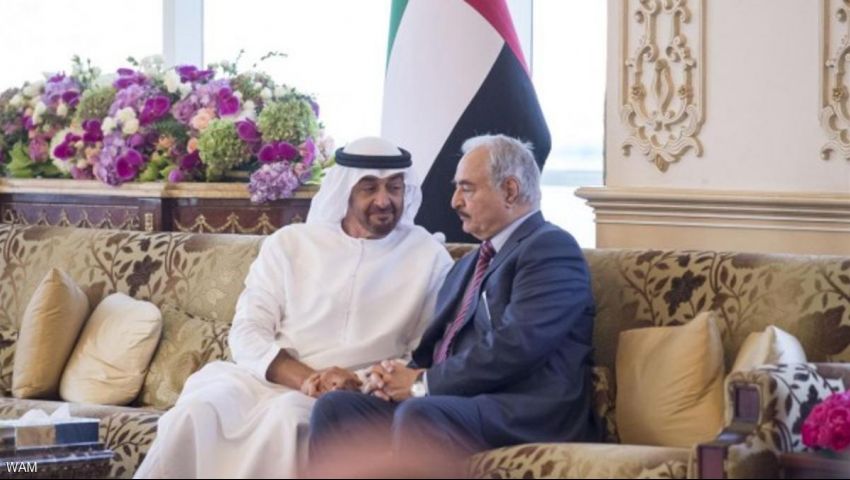 محمد بن زايد يستقبل حفتر ويشيد بالجيش الليبي