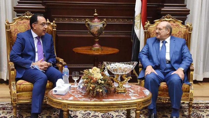 بالصور| عبد العال ومدبولي يهنئان عبد الرازق برئاسة مجلس الشيوخ