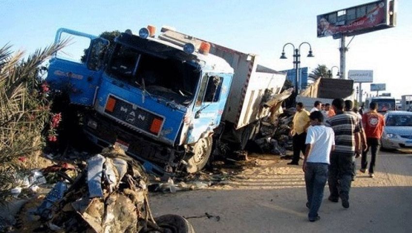 إصابة 3 أمناء شرطة في حادث سير بطريق إسكندرية الزراعي