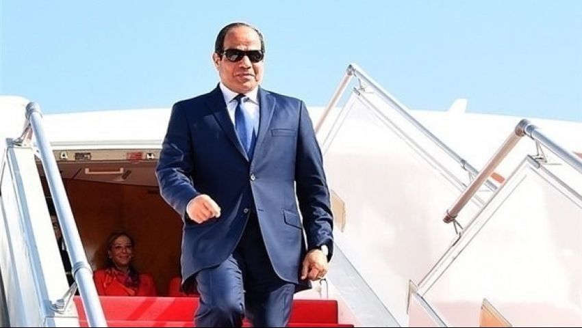 لأول مرة.. السيسي يصل إلى جوبا لعقد قمة مصرية - جنوب سودانية
