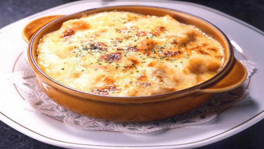 طريقة عمل صينية الجمبري بالبشاميل