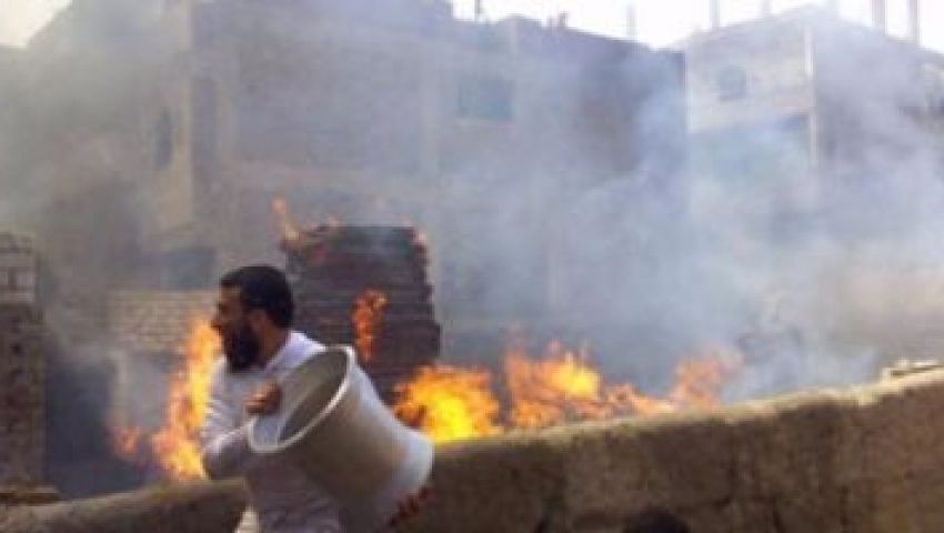 نفوق مواشي بسبب حريق فى أسيوط‎