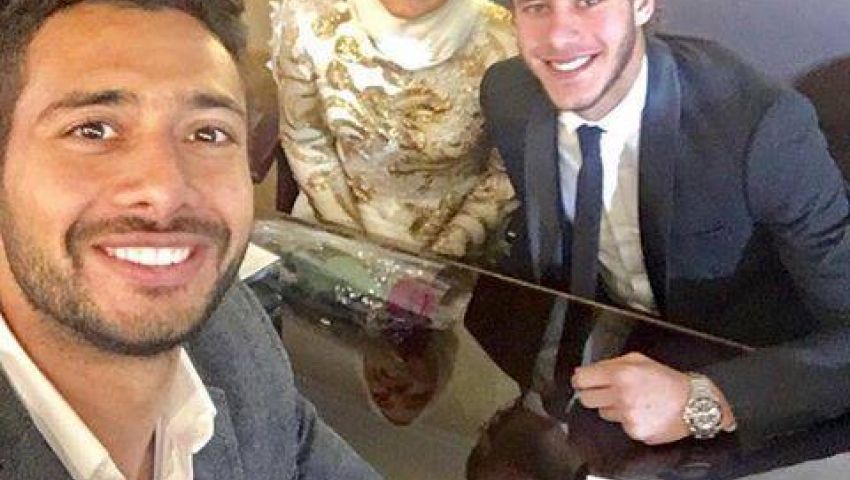 بالصور| نجوم الأهلي في عقد قران رمضان صبحي