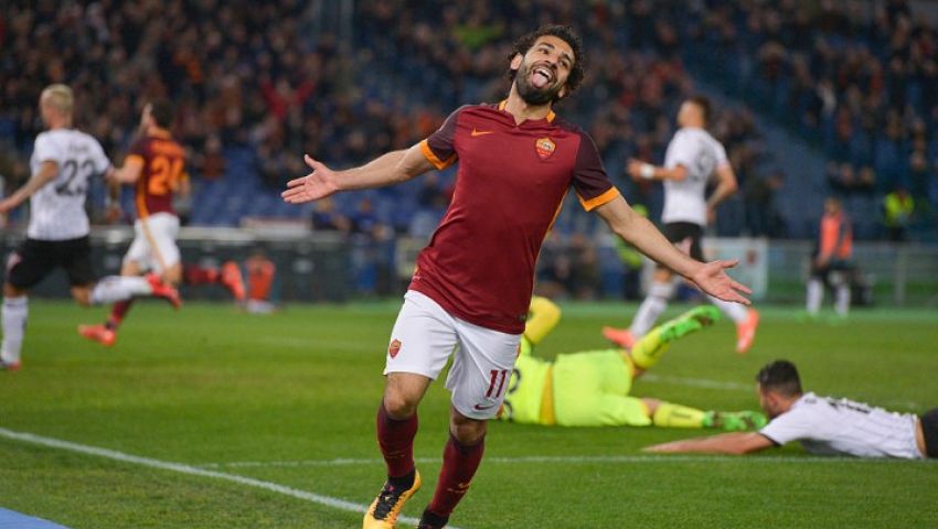 محمد صلاح يزين قائمة روما لمواجهة ميلان
